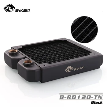 

Bykski 120mm Black pc cooler Copper Radiator Water Discharge Liquid HeatSink for 12cm PC Fan About 30mm thick B-RD120-TN
