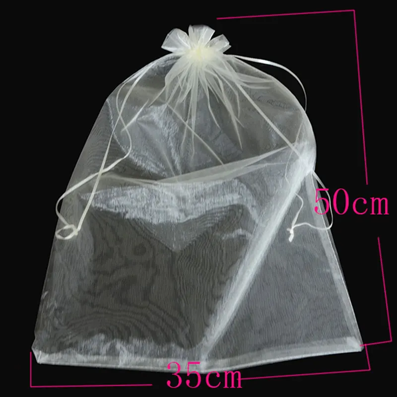 50pcs/bag 30x40cm 35x50cm  Organza Bags for Clothes Umbrella Bags drawstring Jewelry Packing Bag