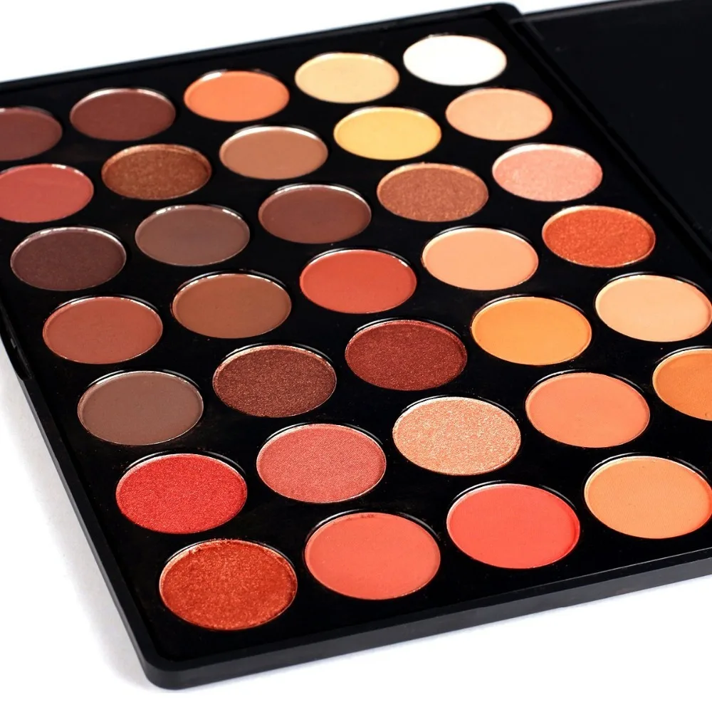  DE'LANCI 35 Colors Shimmer Matte Eye shadow Professional Makeup Eyeshadow Palette With 12 Pcs Eye B