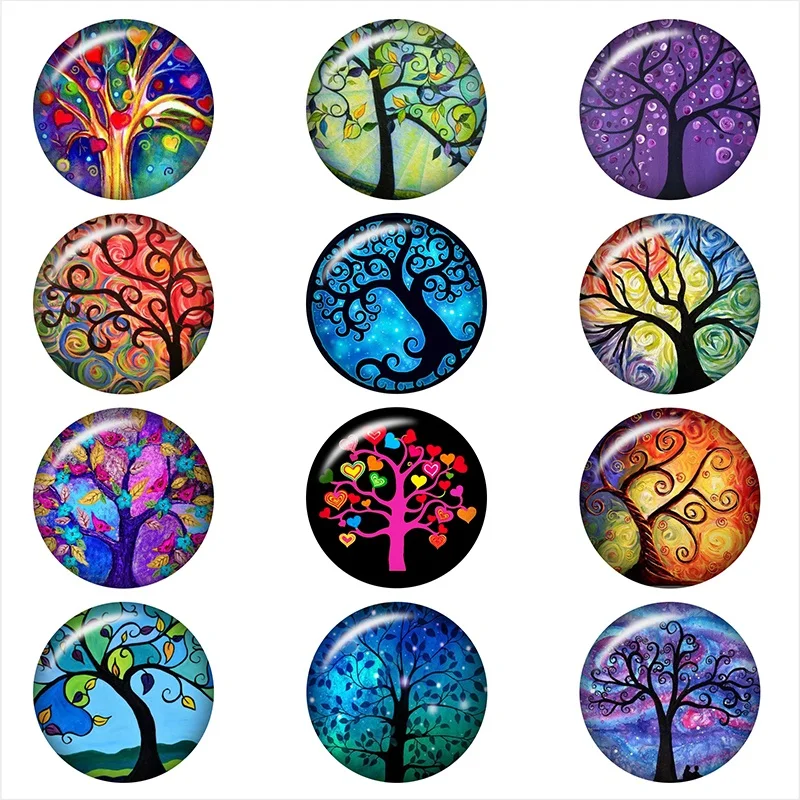 tree-of-life-color-glass-snap-button-for-snaps-jewelry-Round-photo-cabochons-DA1091