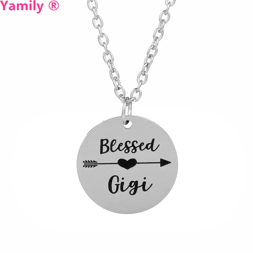 Yamily 10 шт./лот Blessed Gigi очаровательный кулон с надписью Love ожерелье из