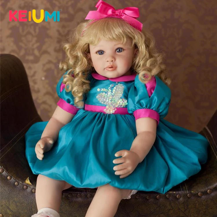 

Fashion Silicone Reborn Baby Girl 24 Inch Stuffed Dolls True To Life Baby Dolls Reborn Princess Toys Kids DIY Baby Gifts