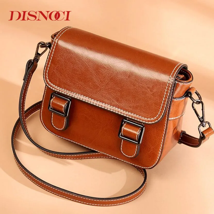 

Female Shoulder Bags Ladies Women Retro Genuine Leather Messenger Bag Vintage Square Shape Shopping Bags Women Belt Cover Bag