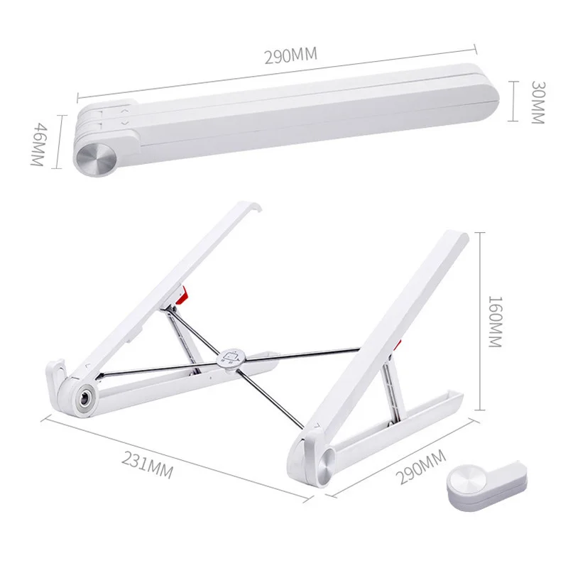 Портативная Складная подставка для ноутбука Подставка держатель Регулируемый угол подъема настенное крепление кулер стойка для ноутбука от 11 до 15,6 дюймов