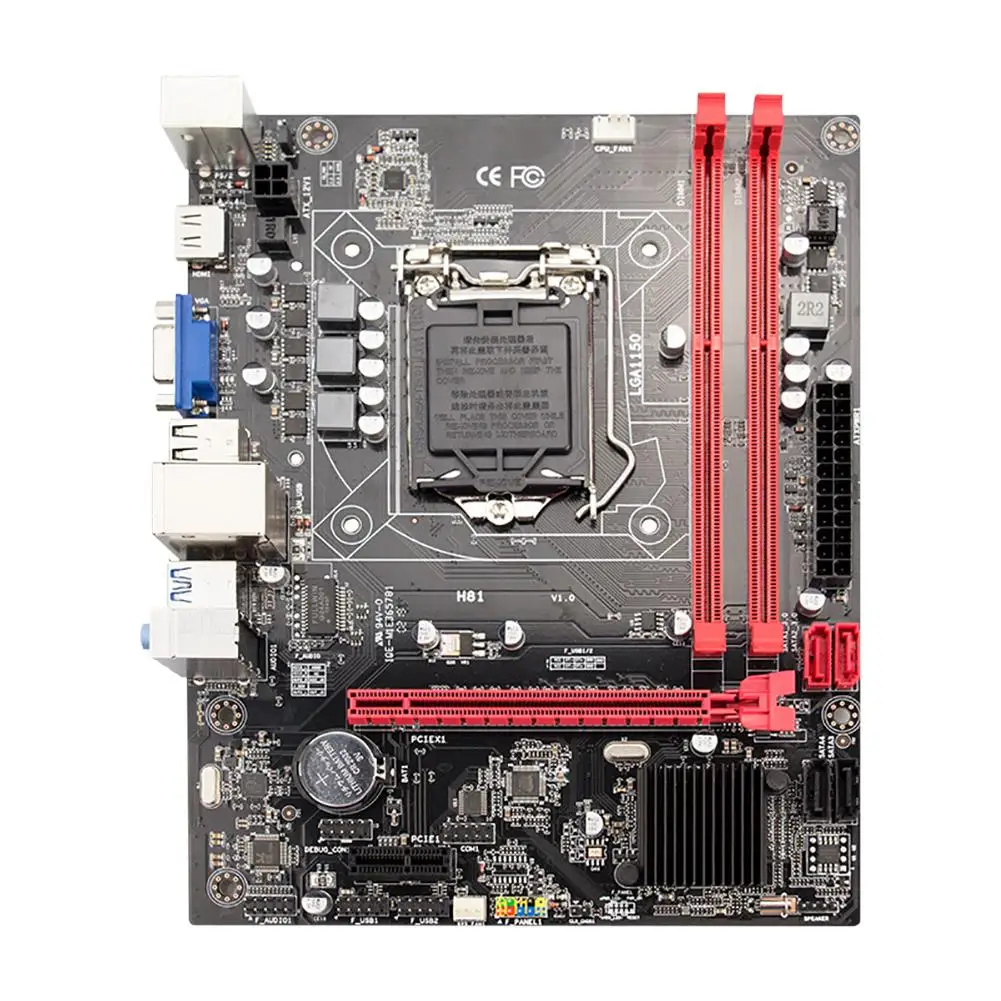 

H81 Desktop Computer Motherboard Socket LGA 1150 Pins I3 I5 3470 4590CPU Super B85 Micro-ATX UEFI BIOS M-ATX Compact Motherboard