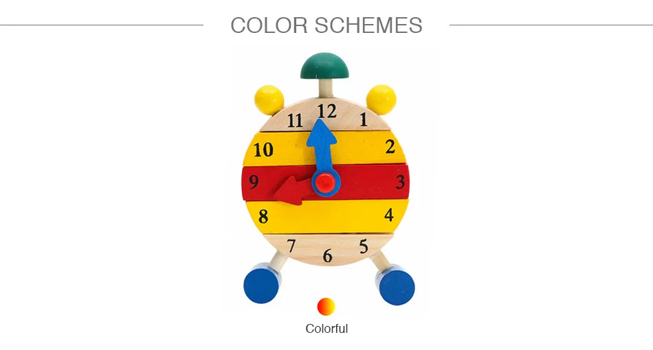 Enjoybay разборка деревянные часы игрушка Время обучения помощь головоломки Часы игрушки Дети раннего обучения игрушки развивающие подарки для детей