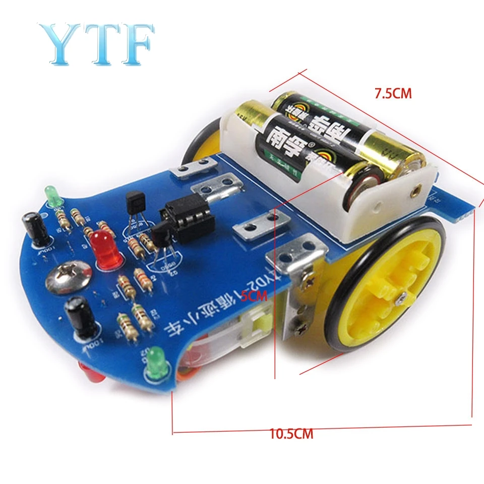 1 комплект D2-1 интеллектуальная Трассировка умный автомобиль шасси комплект Трассировка интеллектуальная дорожка машина веселье