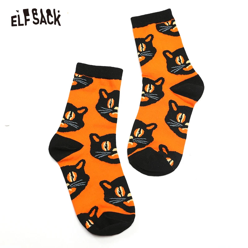 Женские носки ELFSACK хлопковые с цветочным принтом Фирменное Качество 5 видов