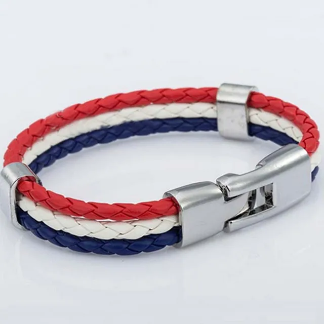 Italy England Bracelet 3 Strands Braided Surfer Bandage Charm Leather Wristband Italy England Bracelet 3 Strands Braided Surfer Bandage Charm Leather Wristband