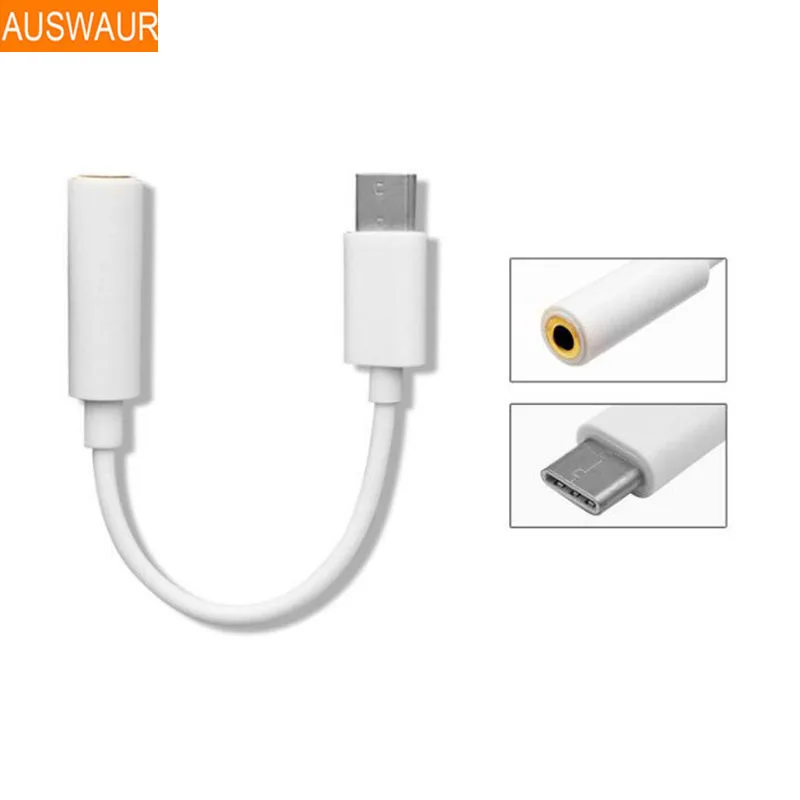 

Type C 3.5 Jack Earphone USB C to 3.5mm AUX Headphone Adapter For Huawei mate 20 Xiaomi Type-c To Audio Transfer Extension cable
