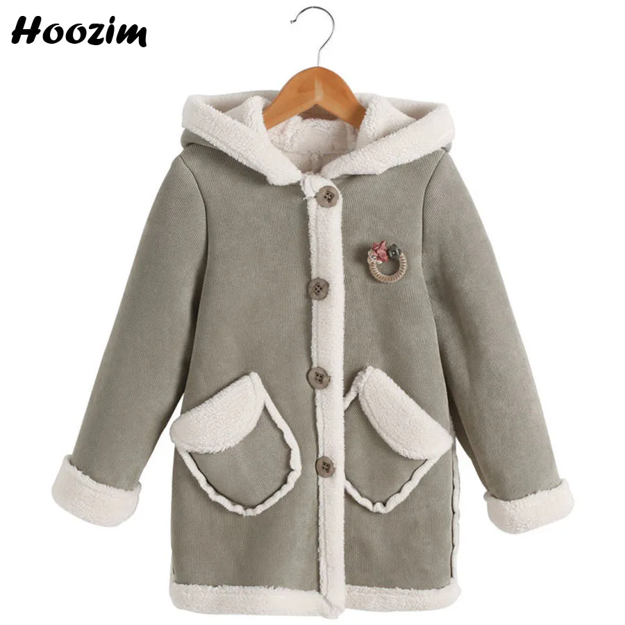 

Winter Corduroy Long Jacket For Girls 8 9 10 11 12 Years Fashion Parka Children Autumn Fleece Coat For Girls Cool Kids Outerwear