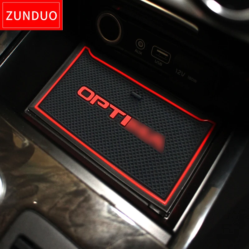 

ZUNDUO Anti-Slip Gate slot Cup Mat for KIA Optima 2010 ~ 2019 MK3 MK4 JF Accessories Rubber Coaster