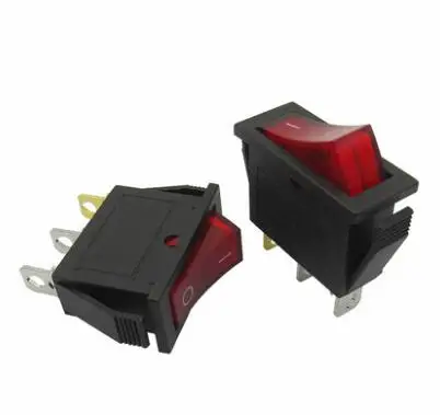 5Pcs AC 20A//125V 15A//250V SPST 3 Pins 2 Position ON//Off Red LED Light Illuminated Boat Rocker Switch Toggle(Quality Assurance for 1 Years)KCD3-101N-R