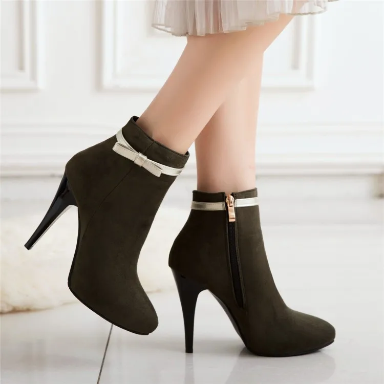 

Big Size 11 12 13 14 15 16 17 18 19 Martin boots with pointed thin heels and high heels and butterfly knots