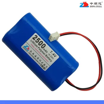 

In 3000mAh 7.4V 18650 cylinder lithium battery LED flashlight microphone intelligent lock Rechargeable Li-ion Cell