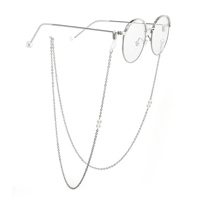 Stainless Steel Shell Beads Chain Eyeglasses Chains Reading Glasses Sunglasses Strap Cord Holder