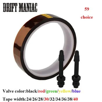 

MTB Road Bike Tubeless Valve Stem Bicycle Tubeless Rim Tape No Tube Valve Caps