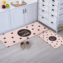 Кухонный коврик прямоугольной формы с геометрическим принтом в черный горошек, кухонный Коврик для пола, современный коврик для прихожей для ванной комнаты, коврик для ванной комнаты, противоскользящий ковер
