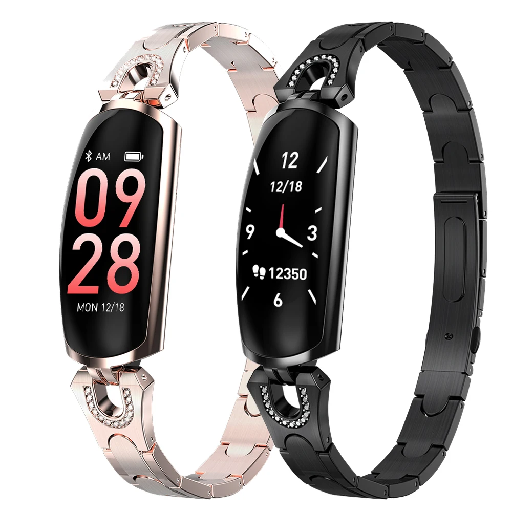 Смарт часы AK16 для женщин 0 96 ''ips экран Smartwatch пульсометр Монитор артериального