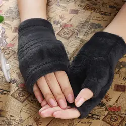 Оптовая продажа Для женщин Дамы рук запястья теплые зимние без пальцев Перчатки перчатки-митенки для Для женщин теплые женские перчатки