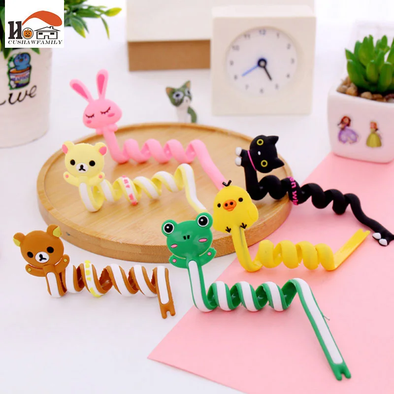 

CUSHAWFAM 1 x Fashion strip shape animal bobbin winder ear mechanism storage line hub multi-function Cables to receive Bag clip