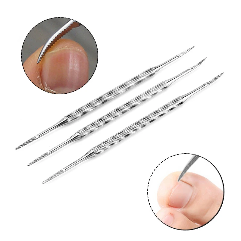 Stainless Steel Nail File Pusher Cuticle Remover Nails Manicure Tool