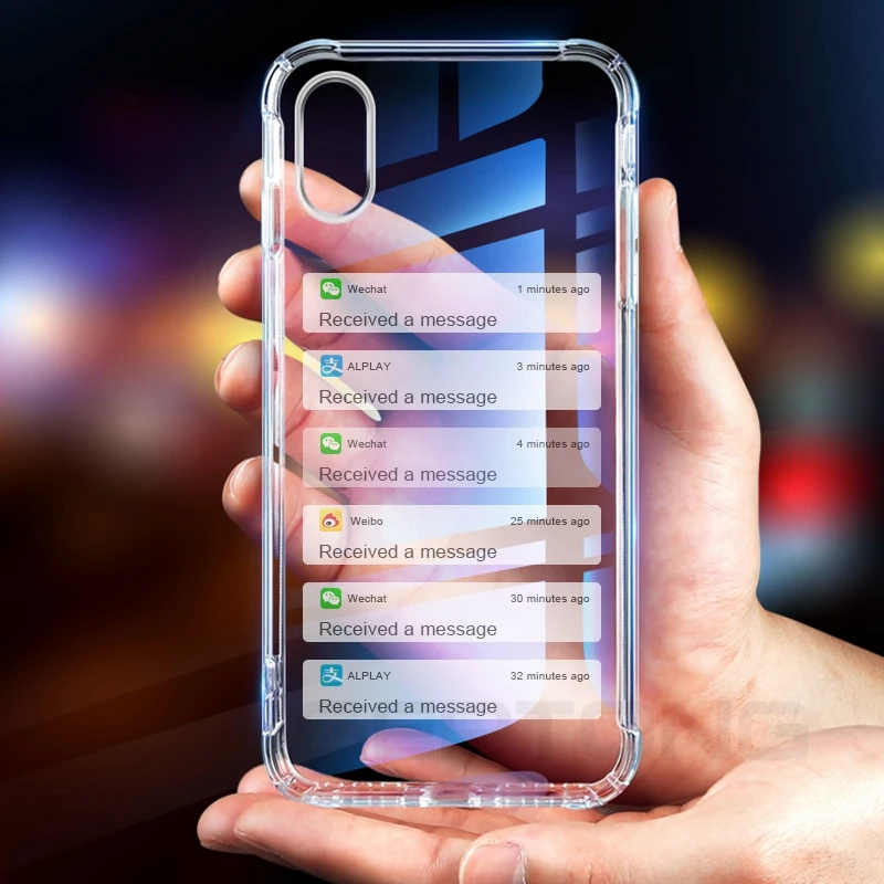 Противоударный прозрачный силиконовый чехол GerTong для iPhone 7 8 6 6splus X XS Max XR 5S 5