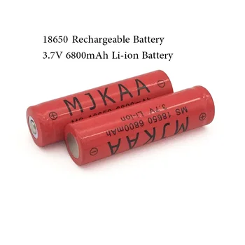 

MJKAA 2pcs/lot 18650 3.7V 6800mAh Battery Rechargeable 18650 Li-ion Lithium Battery for Flashlight Torch Laser Pen Lamp For Toy