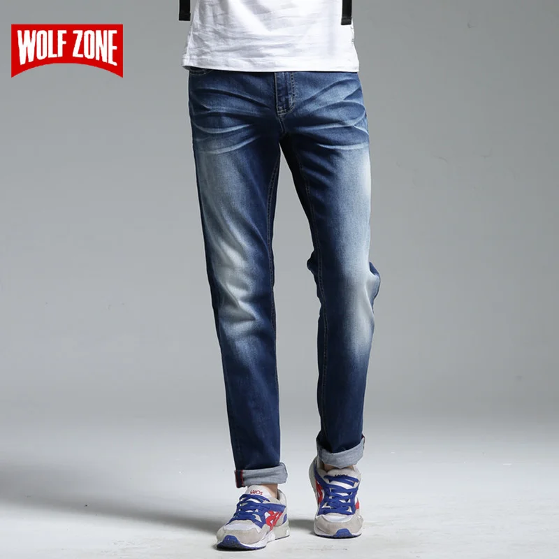 Italian Style Jeans Men Fashion Full Length Solid Skinny Brand Designer Clothing Denim Pants