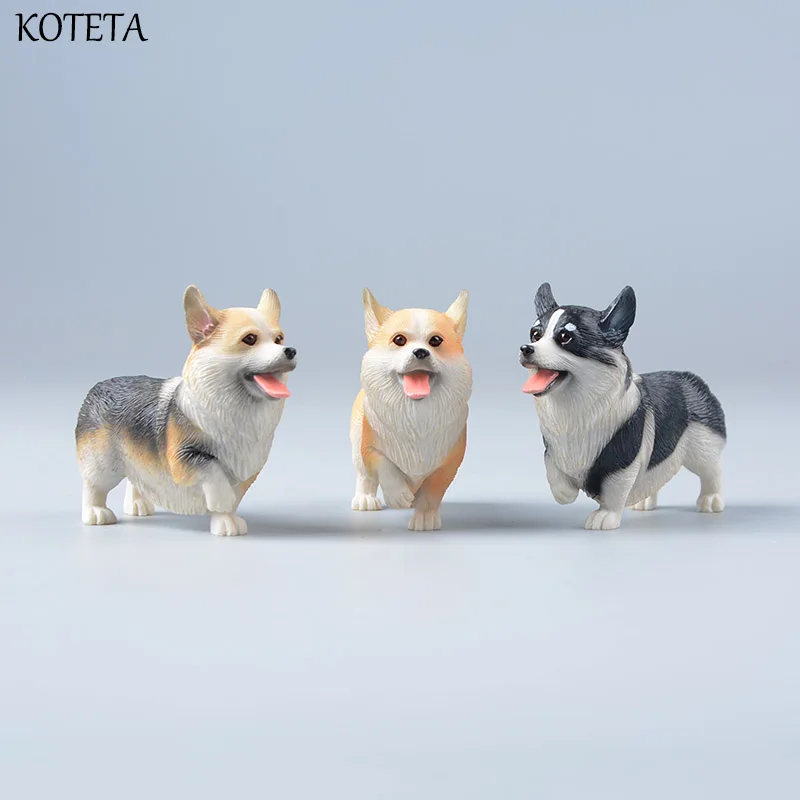 Koteta Kawaii фигурка животного из смолы имитация корги коллекционная детские игрушки