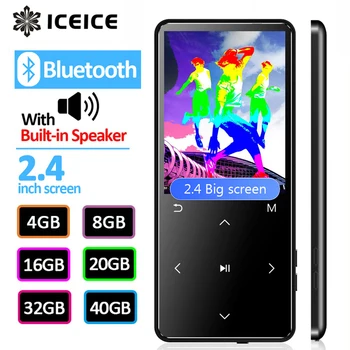 

MP3 Player Bluetooth with FM Radio Speaker Headphones Touch Keys 2.4" Screen HiFi Walkman Sport MP 3 Flac Music Player for kids
