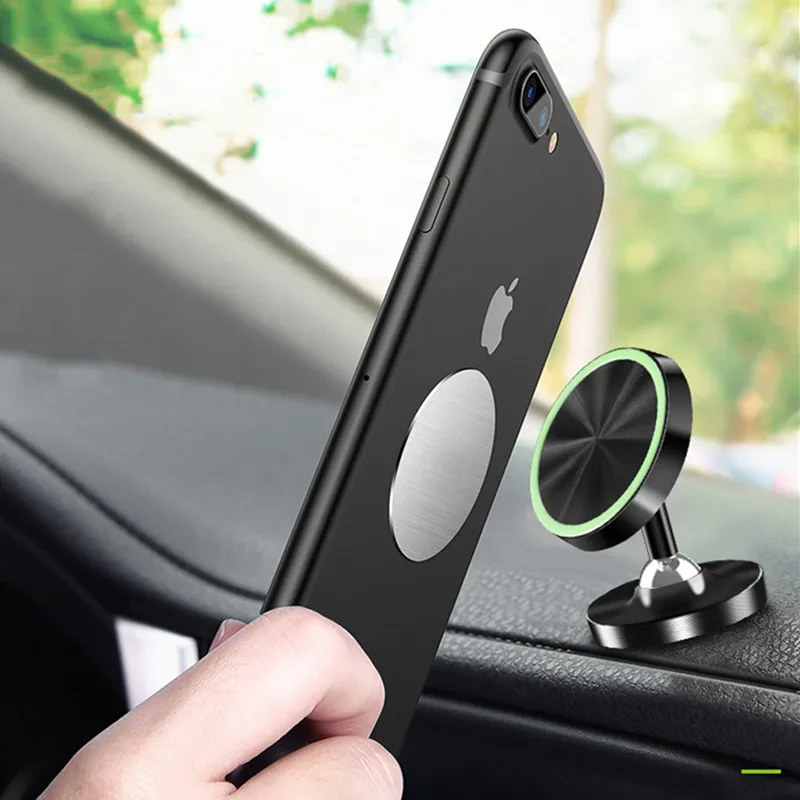 

Mobile Car Phone Holder for iPhone XR XS Max Luminous Magnetic Phone Stand for Samsung S10 S9 Plus Smartphone Holder in Car GPS