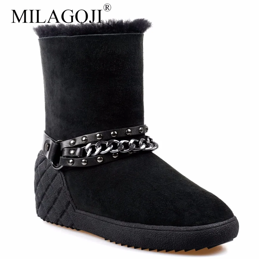 sheepskin lined winter boots