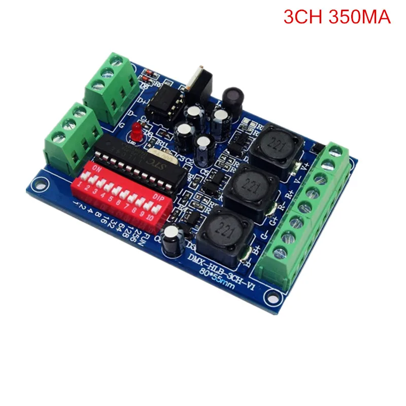 Лучшая цена 1 шт. DC5-36V постоянного тока 350мА Высокая мощность 3CH DMX512 декодер | Лампы