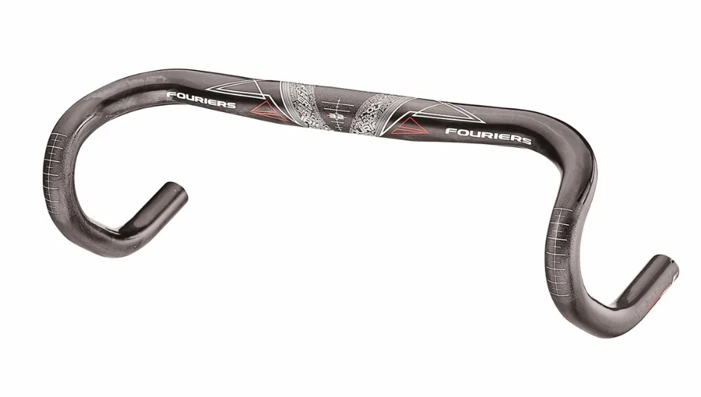 

FOURIERS Carbon UD Road bicycle handlebar 31.8x420mm bike Integral forming Bar type Anatomic-bend 225g HB-RA001-N2-420