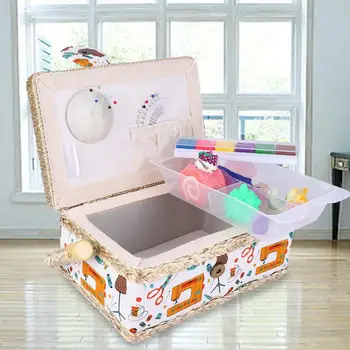 

Foldable Laundry Basket Laundry Basket Household Fabric Craft Sewing Basket Thread Needle Storage Box Organizer