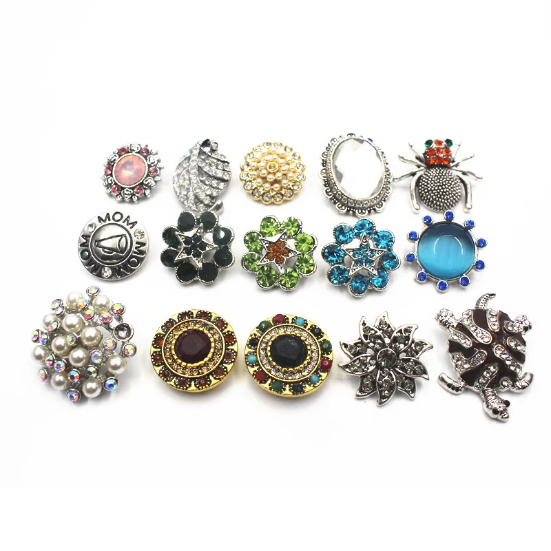 Mix 10 Teile los Strass Elefanten Viele Stile 18 22mm Legierung 