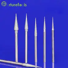 50pcs diamond mounted point dremel rotary tool mounted wheels Head dia 0.8~4mm Shank dia 2.35mm head type D TZ51