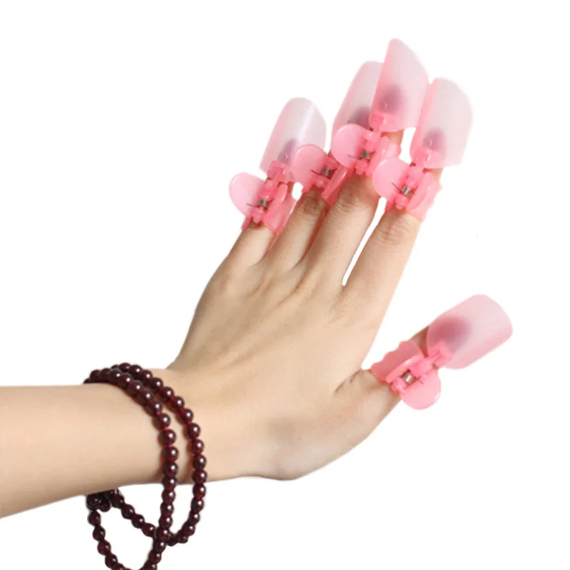 10pcs/set Plastic Nail Protector Scratch Resistant Clips Cover Shield