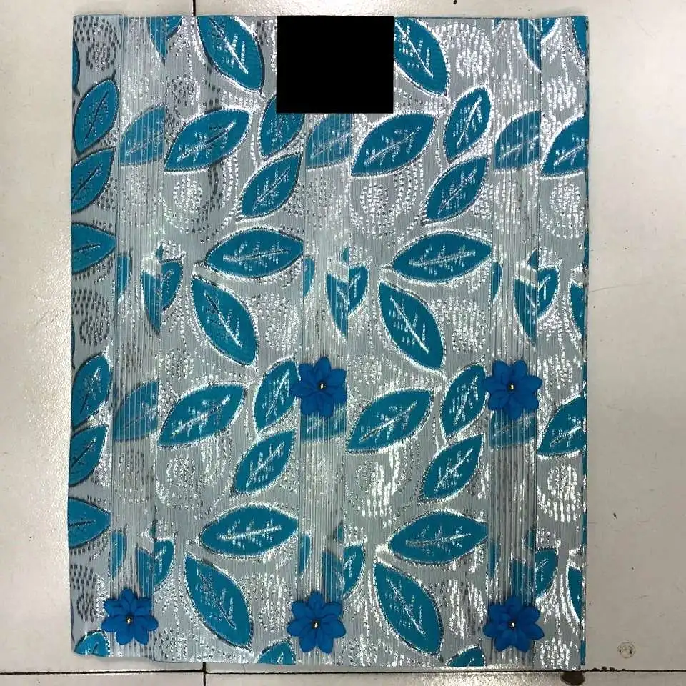 

2.5 Yards Blue African Fabric Sego Gele For Headtie, Head Gear 2 pcs/lot Free shipping LXL-31-10