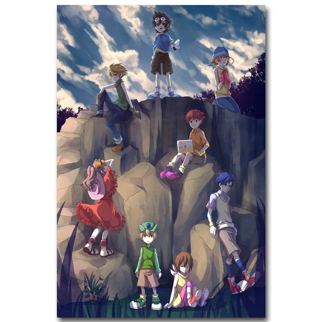 

Digimon Adventure Tri Art Silk Fabric Poster Print 13x20 16x24inch Japanese Picture for Living Room Wall Decor Gift 002
