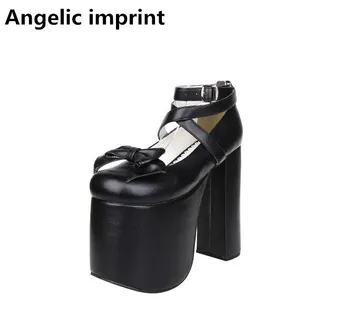 

Angelic imprint new woman mori girl lolita cosplay shoes lady super high heels pumps women princess dress party shoes 33-47 15cm