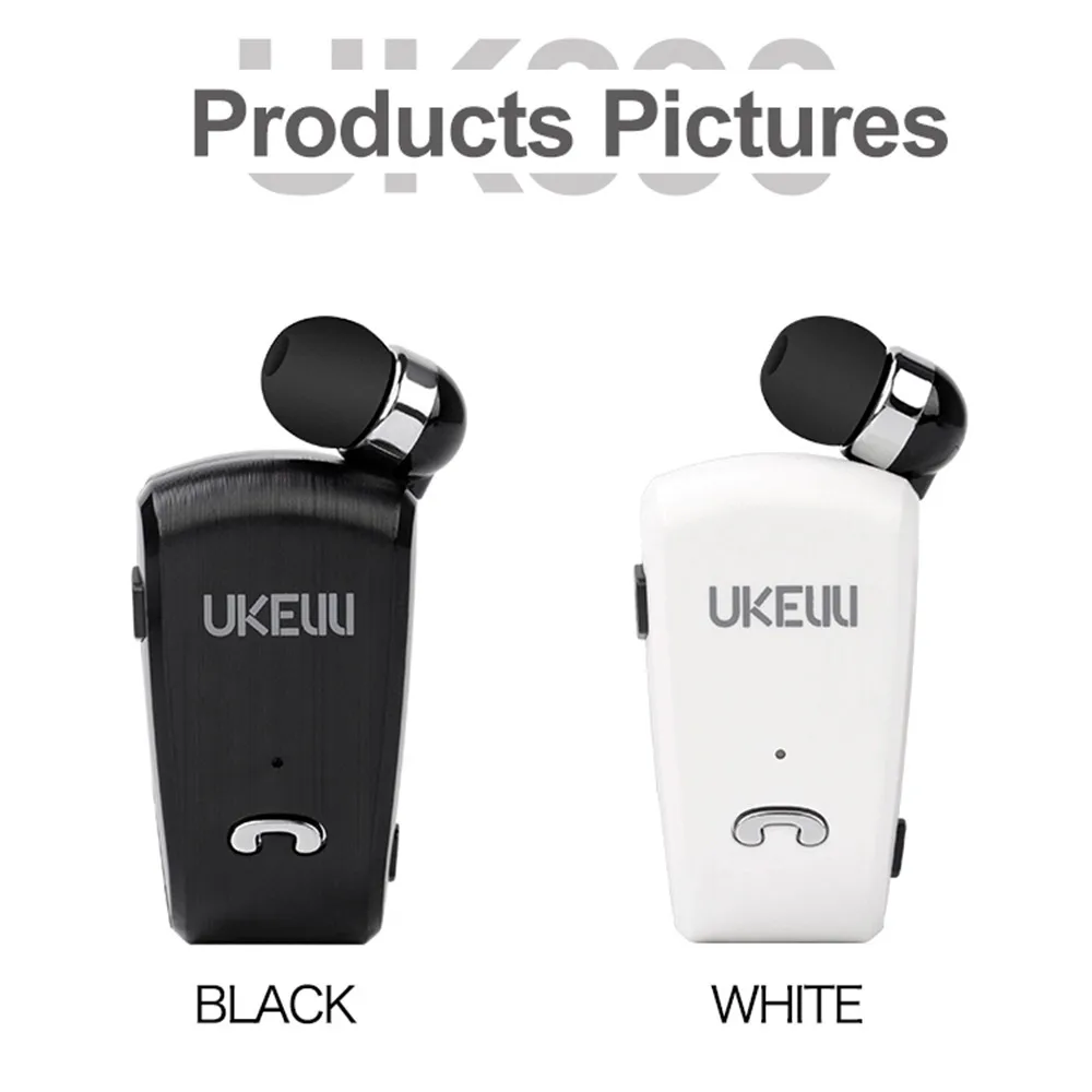 Fineblue Headset In Ear Vibrating Wear Clip Hands Free Earphone UK 890