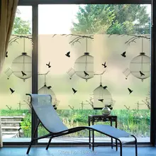 Бесплатно на заказ размер декоративная пленка для окна непрозрачная матовая статическая для стеклянных наклеек клетка декоративные часы