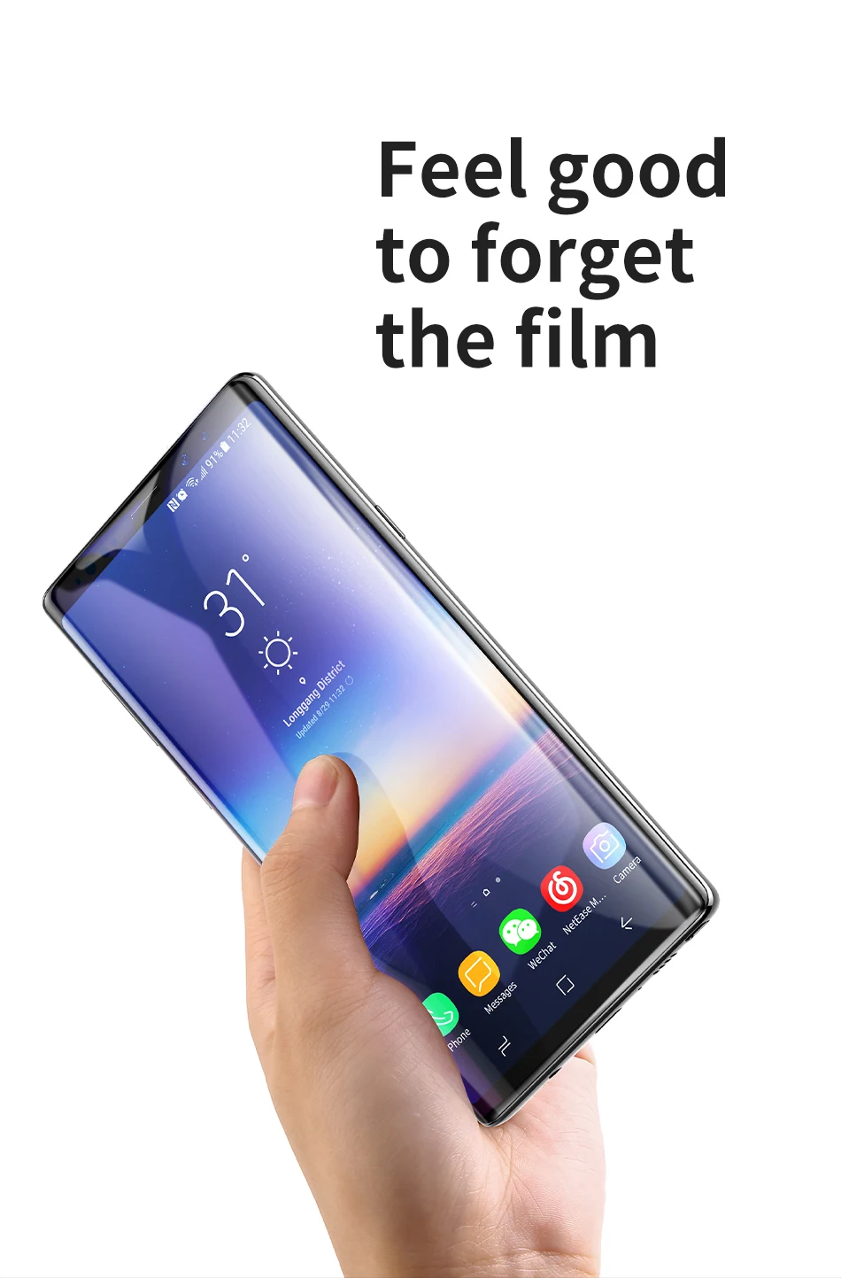 Защитная 3D поверхность Baseus для samsung Note 9 0,3 мм, тонкое закаленное стекло 9H для samsung Galaxy Note 9, защитное стекло