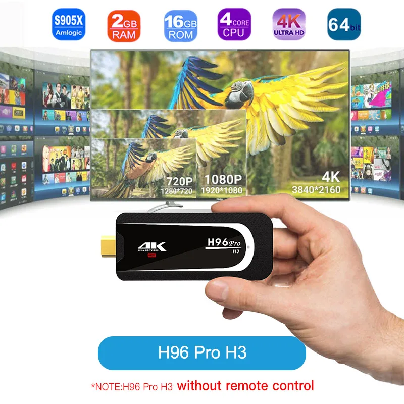 TouYinger H96 Pro H3 ТВ-палка Android 7,1 Amlogic S905X четырехъядерный ARM Cortex tv Dongle 2GB 16GB 2,4G/5.G WiFi BT 4,0 1080P 4K HD - Цвет: H96 Pro H3