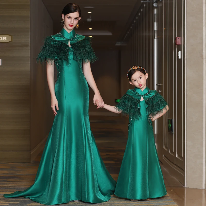 Bijpassende Moeder Dochter Trouwjurken Familie Bijpassende Outfits Formele Wear Feestavond Zwangere Vrouwen Mermaid trouwjurk Bijpassende Moeder Dochter Trouwjurken Familie Bijpassende Outfits Formele Wear Feestavond Zwangere Vrouwen Mermaid trouwjurk