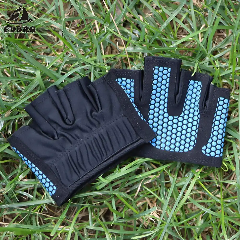 FDBRO 2019 Anti-skid Gym Gloves Breathable Body Building Exercise Training Sports Fitness Gloves Crossfit Exercise Sports 1Pair