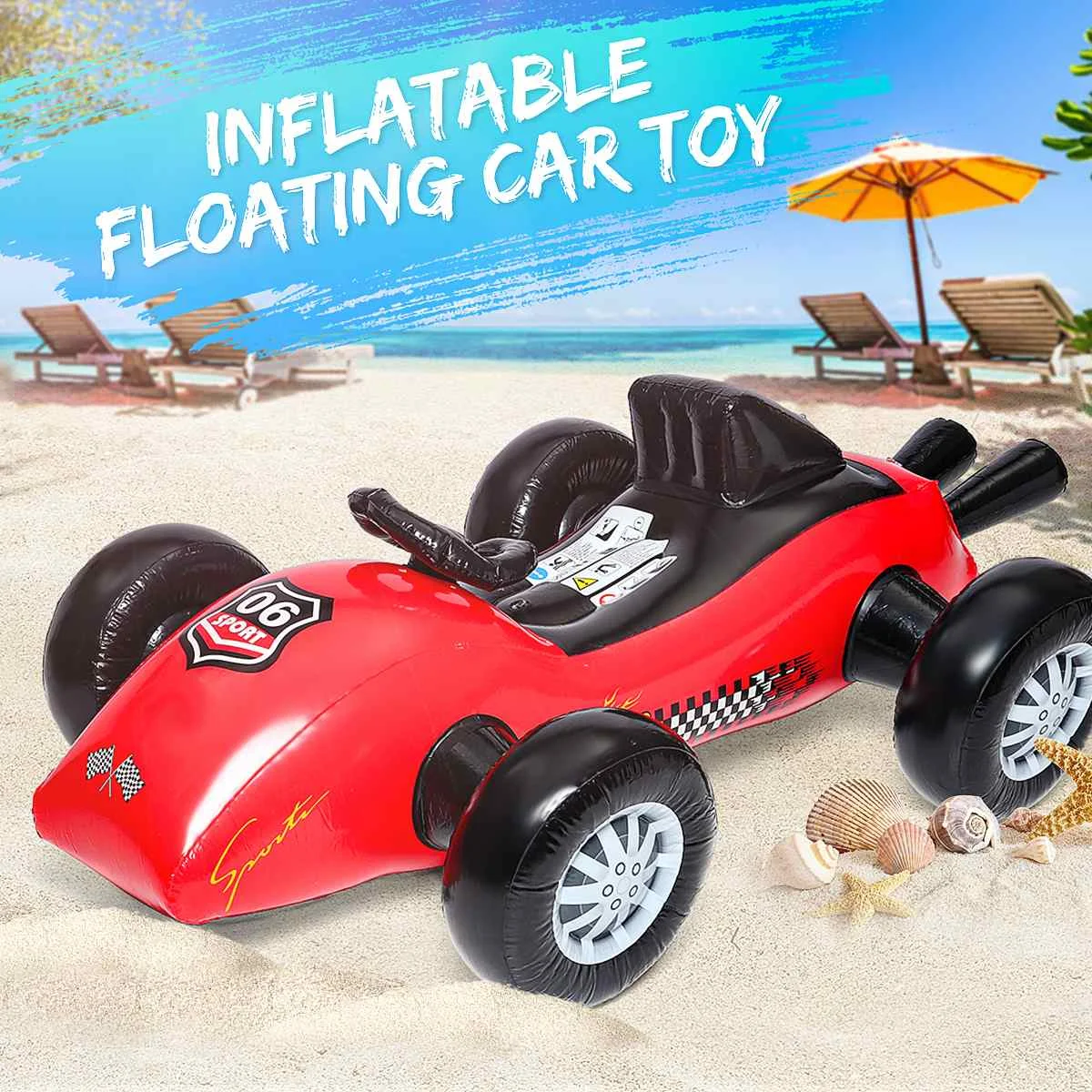 

Summer Inflatable Float Car Beach Water Toy Kids Seat Boat Swim Pool Accessories Swimming Environmentally friendly PVC Durable