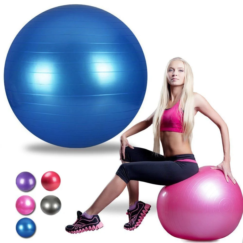 25 дюймов 65 см высокая прочность анти-burst Упражнение Йога мяч ЭКО-ПВХ multi тренажерный зал тренировки Фитнес Training стабильность баланс шары